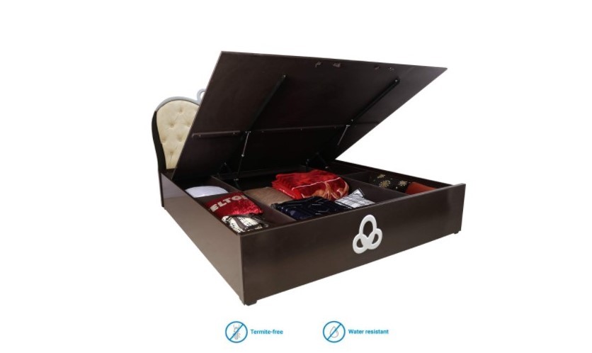 King size bed with hydraulic storage