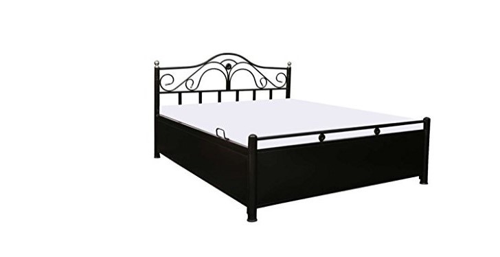 Queen size bed with hydraulic storage
