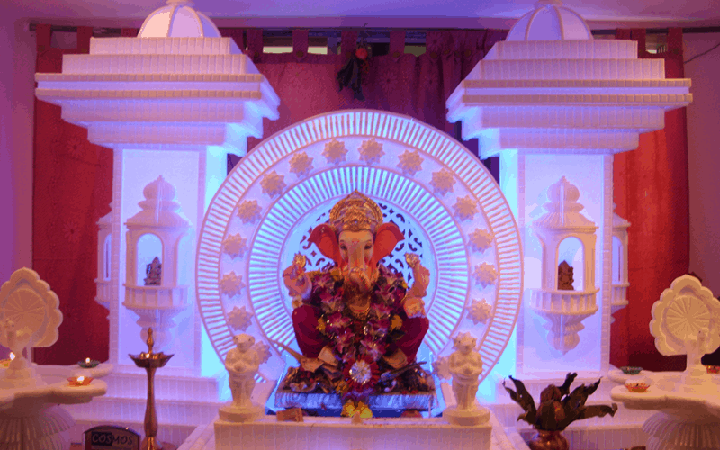 Ganpati Decoration at Home